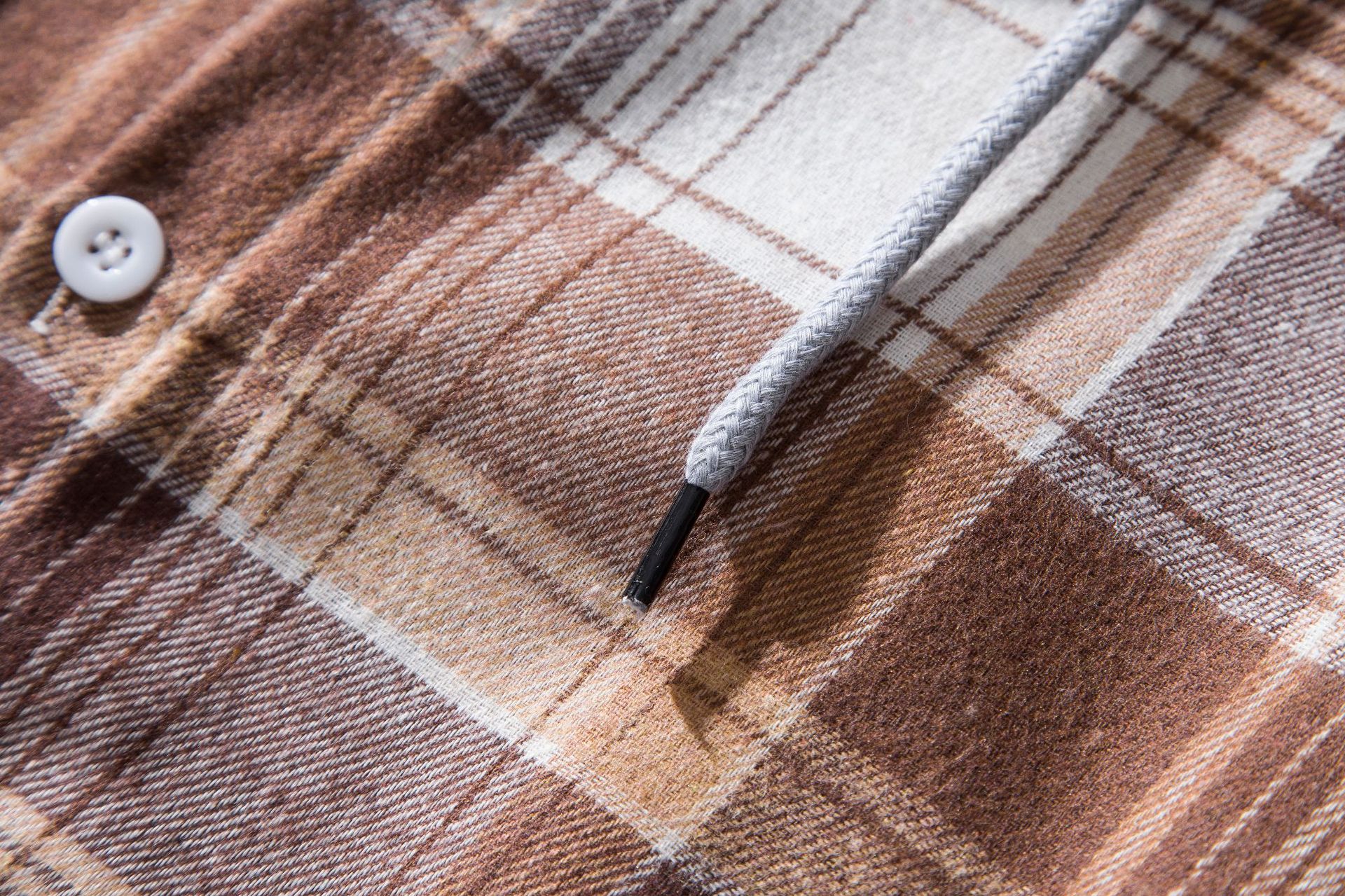 Herren Flanellhemd Mit Kapuze Kariertes Oversized Freizeithemd_voghion.com