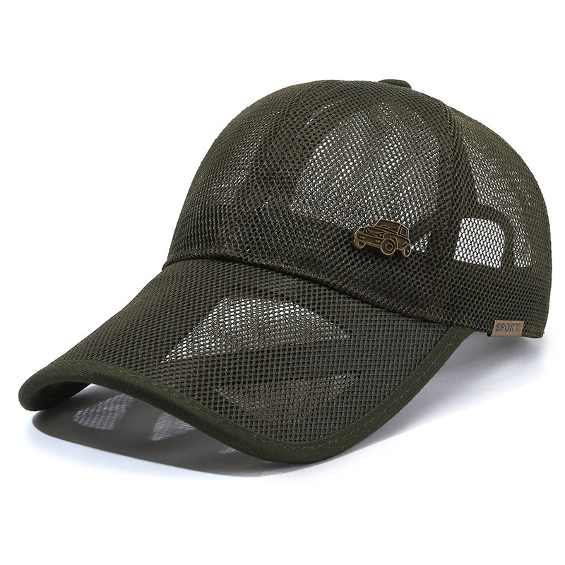 Breathable Mesh Baseball Cap For Men Summer Fishing Sun Hat_voghion.com