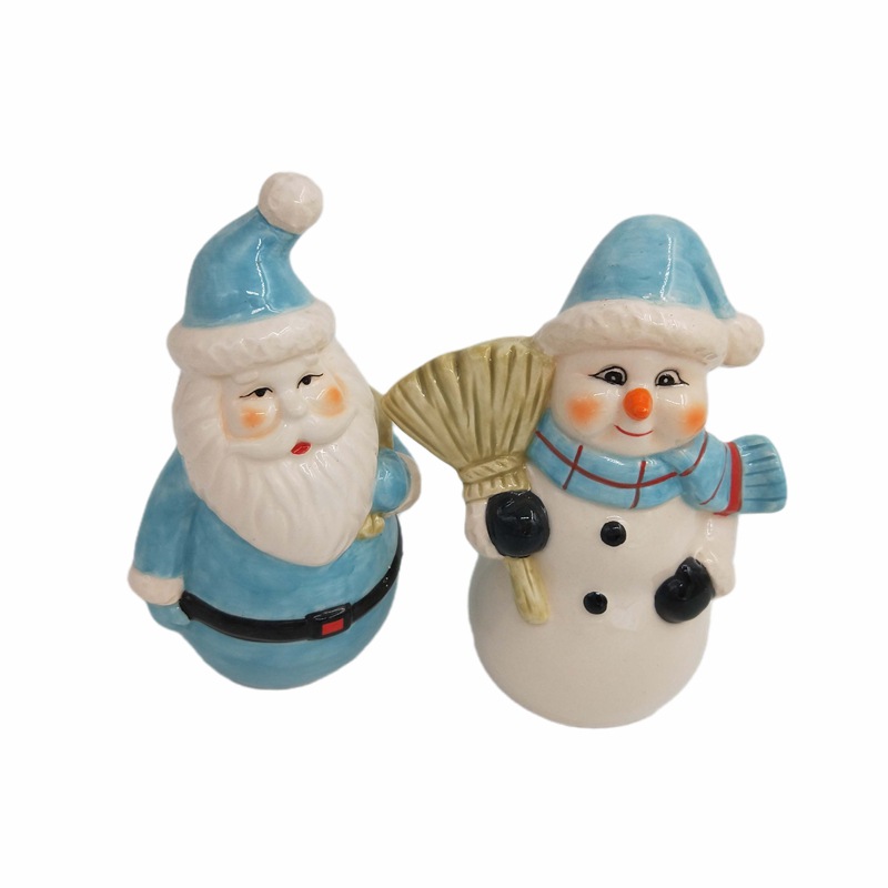 Dibujos animados forma animal olla de sal y pimienta olla de pimienta de cerámica nube blanca creativa botella de pimienta pintada a mano olla de condimento de cocina