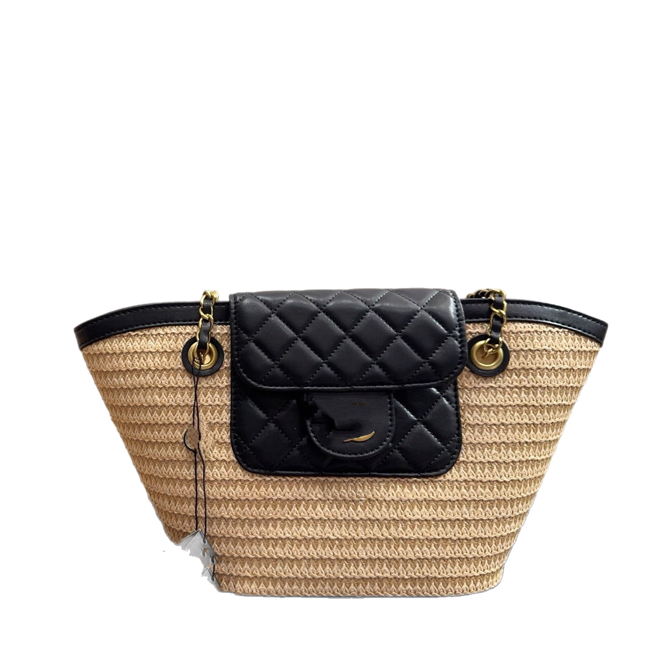 Cross-Border Wholesale Fashion Large Capacity Summer New Woven Shoulder Bag Commuter Bag - Thumbnail 5