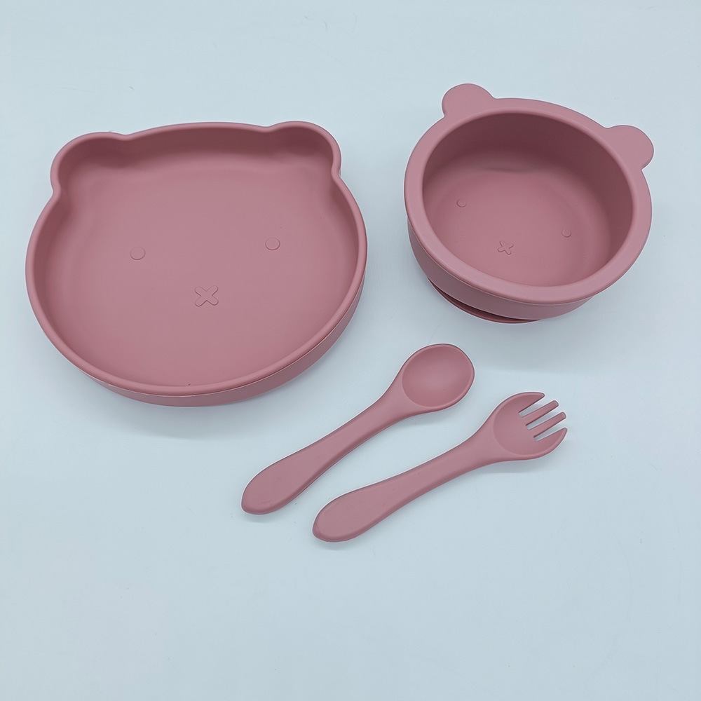 吸盘式小熊猫碗叉勺