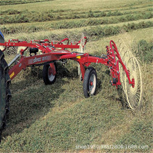 内蒙 摊晒圆盘搂草机 牵引式搂草收集机 4盘搂草机价格