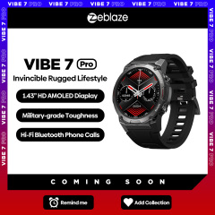 Zeblaze vibe 7pro 1.43インチアモルディスプレー高忠実度ブルートゥース通話スマートウォッチ