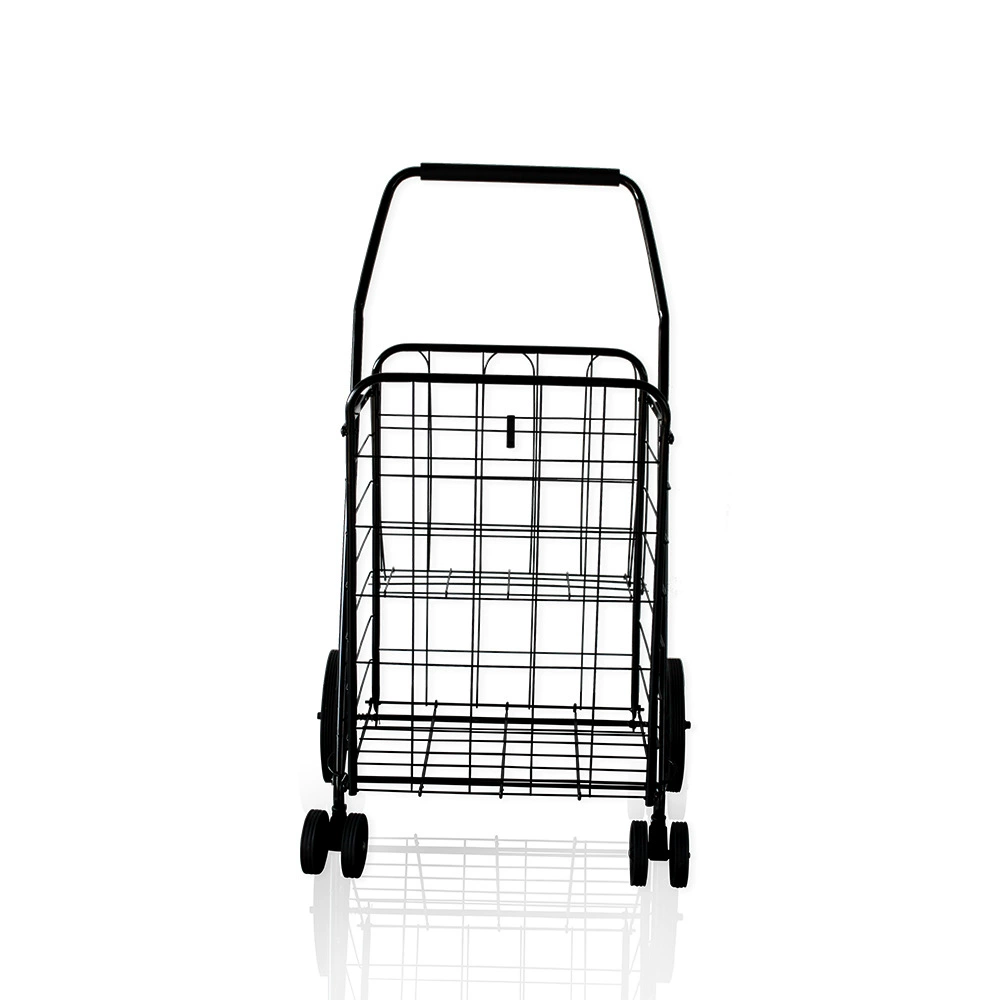Folding durable handheld grocery shopping cart