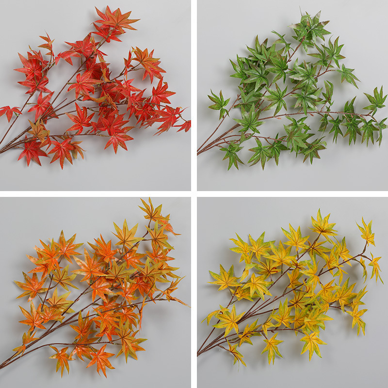 Red Maple Leaves, Simulated Maple Branches, Decorative Fake Leaves, Plastic Red Leaves, Ginkgo Leaves, Garden Landscaping, Red Maple Trees Red Maple Leaves, Simulated Maple Branches, Decorative Fake Leaves, Plastic Red Leaves, Ginkgo Leaves, Garden Landscaping, Red Maple Trees