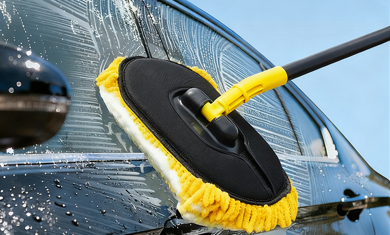 Car Wash Mop Does Not Damage Car Paint, Special Soft-Bristled Car Wash Brush, Car Retractable Car Wiping Tool, Complete Set of Tools
