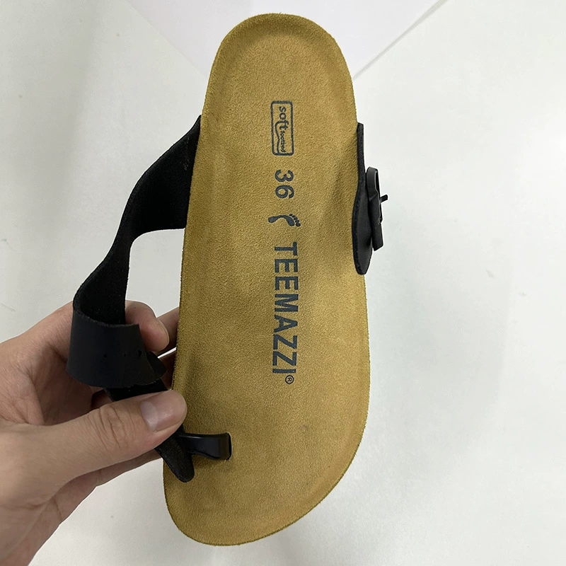 Клогы (Birkenstock) унисекс, натуральная кожа, толстая пробковая подошва, слип-он