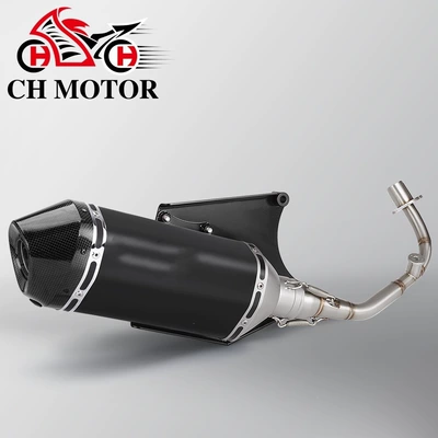 Motorcycle modified 3v full exhaust system for Vespa Spring 125, custom-fit for specific models, non-destructive direct installation, 2014-2020