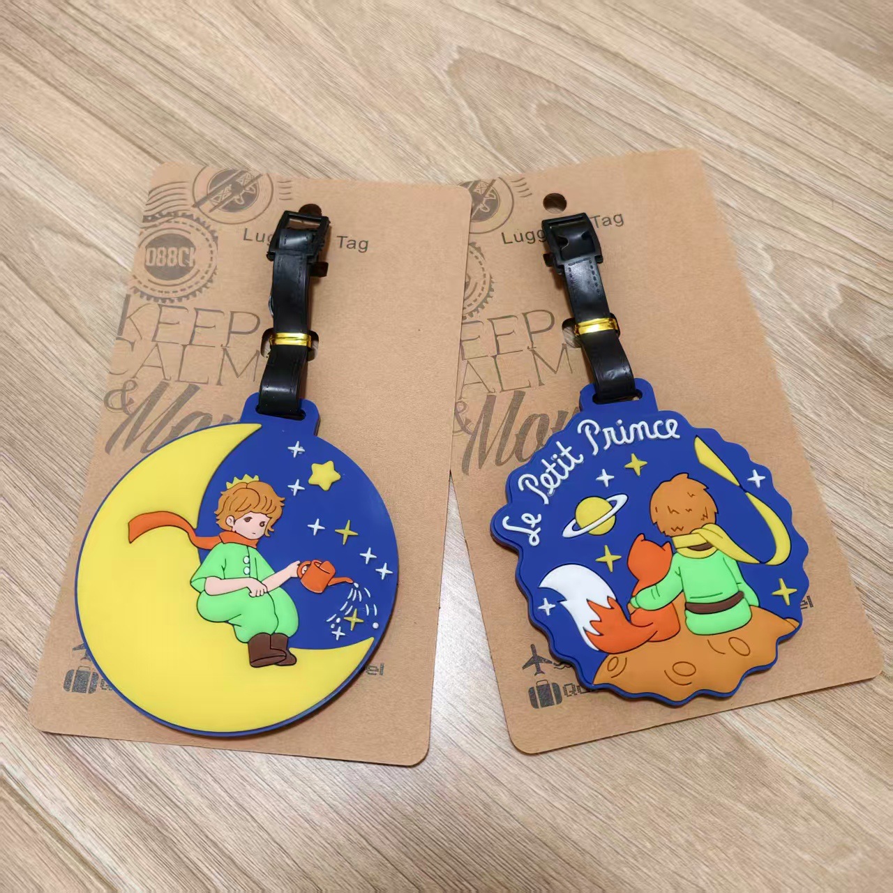 Cartoon cute little prince luggage tag, suitcase tag, boarding pass, shipping label, bag charm