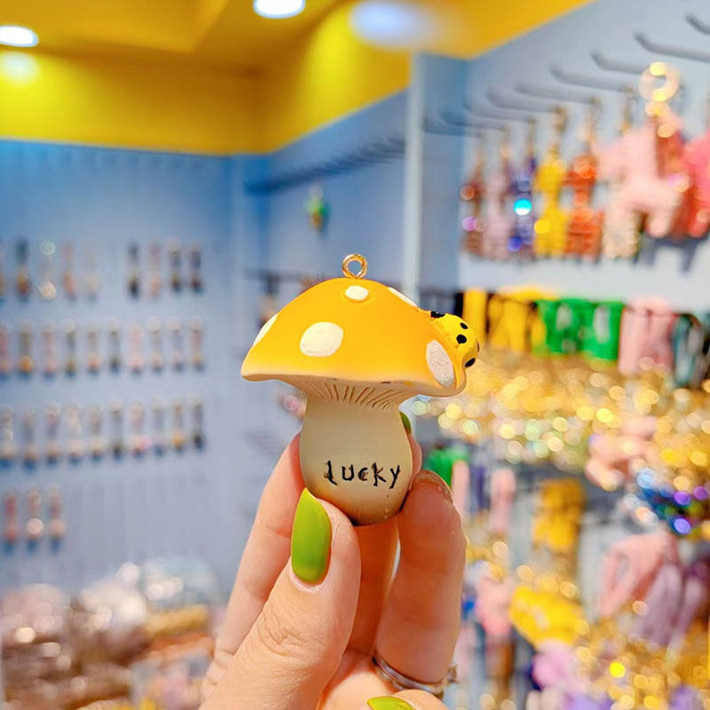 35g Weight Bag Pendant, Keychain Classification 1 Piece Quantity Casual, Street Occasion Resin Material Animal, Vocabulary Words/Name, Mushroom, Bow Knot Pattern Unisex Gender Cartoon Style, Cute Style 1 Piece Cartoon Style Cute Animal Vocabulary Words/Name Mushroom Resin Unisex Bag Pendant Keychain 15