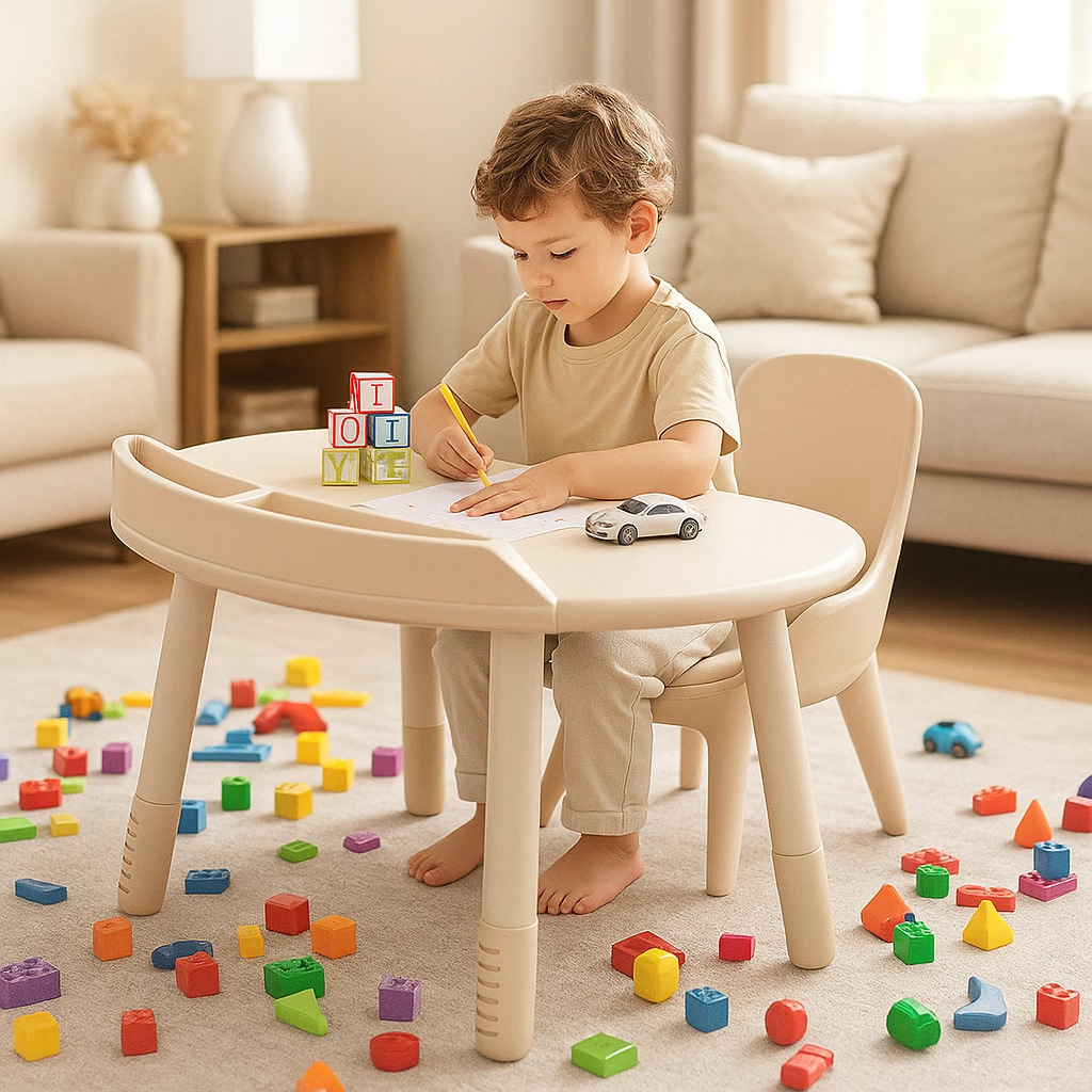 Children's Peanut Table Can Be Lifted and Lowered for Baby Home Learning Writing Table Reading Desk Kindergarten Early Education Table and Chair Combination