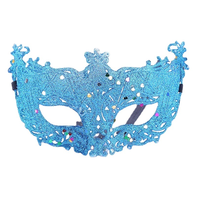 FUENTE Máscara de fábrica al por mayor Carnaval de Navidad Bola de Carnaval Polvo de oro Hollow Fox máscara de maquillaje de plástico