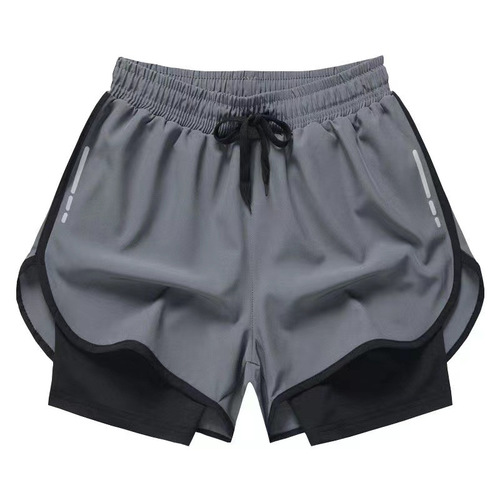 Men's Anti-Embarrassing Loose Plus-Size Quick-Dry Swim Trunks Beach Shorts Hot Spring Double-Layer Lining Swim Gear
