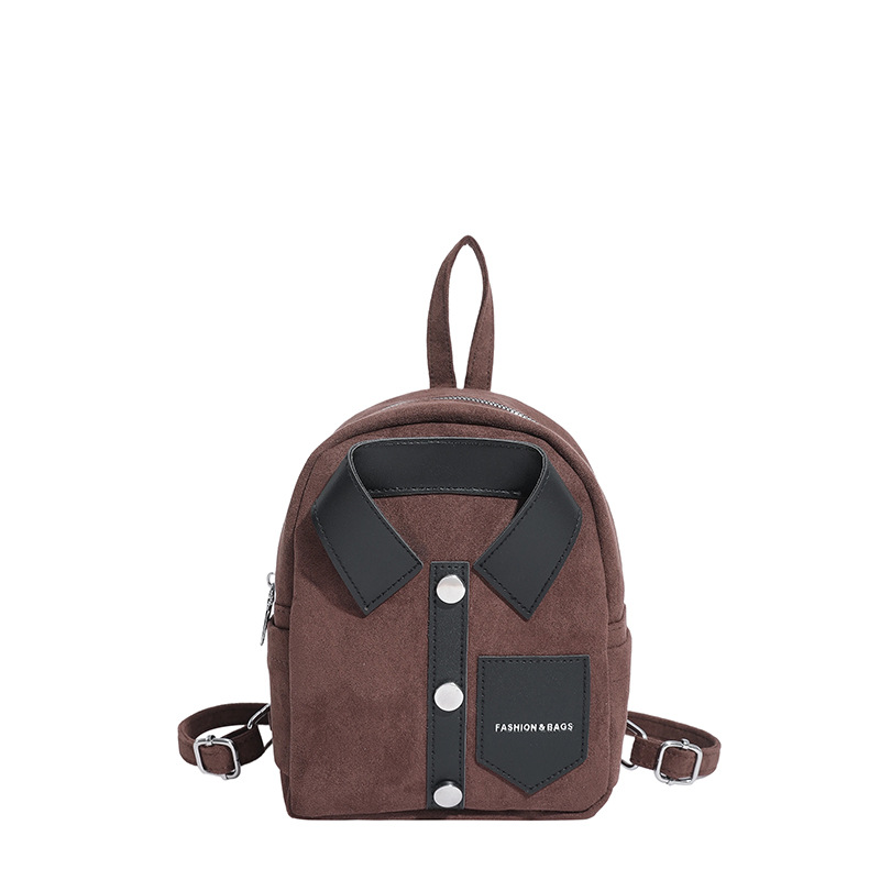Diseño coreano nicho sensación de personalidad camisa mochila pequeña y ligera mochila de mujer casual de moda bolsas de mujer de comercio exterior