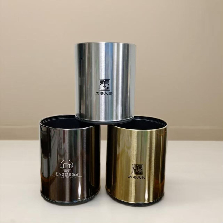 Gran capacidad cubo de basura Hotel sala de billar habitación de invitados hogar cesta de papel rectangular de almacenamiento de baño Cubo de cocina cubo redondo