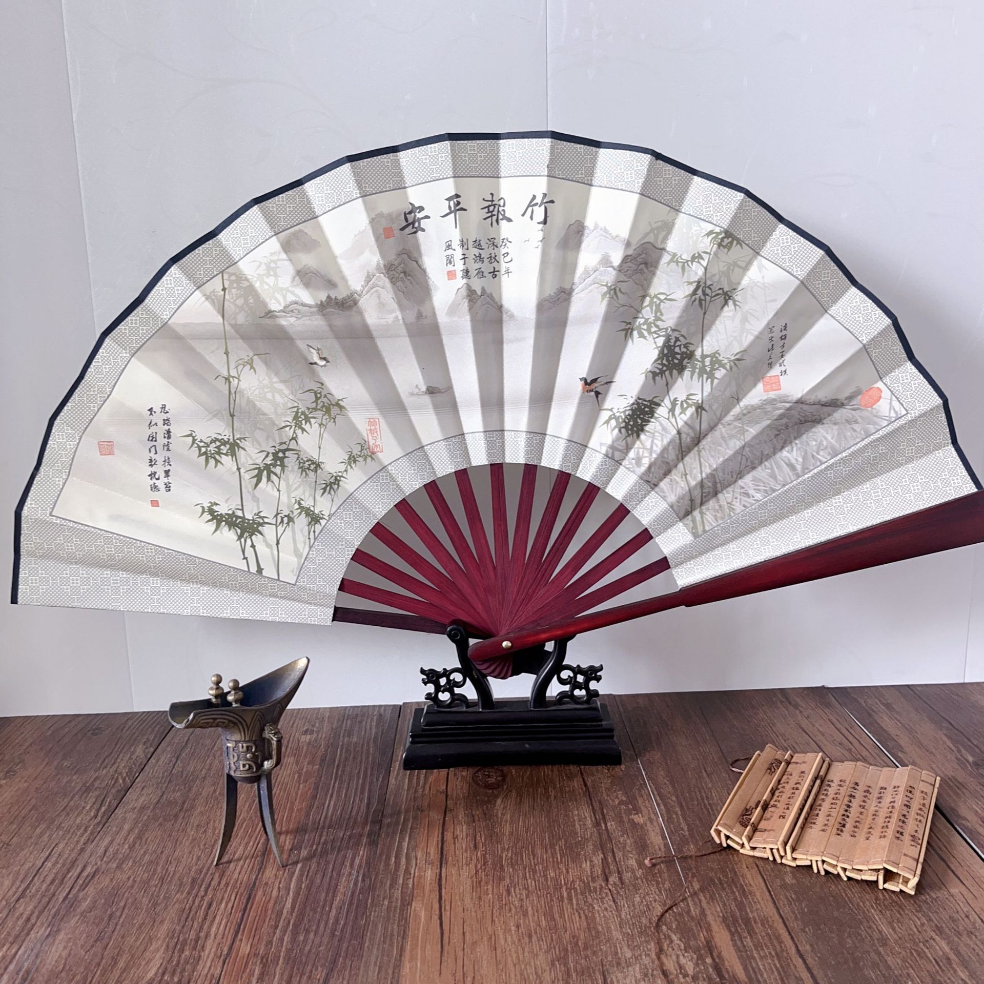 평화를보고하는 10 인치 흰색 대나무