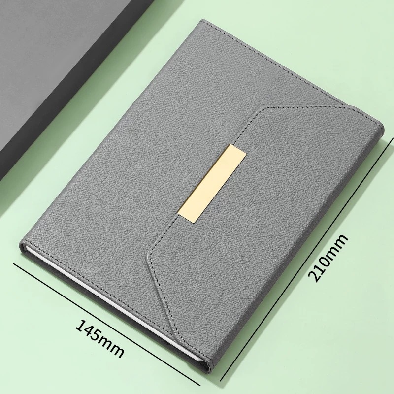 A5 juego de caja de regalo de cuaderno de negocios de tres pliegues de alta gama, cuaderno de registro de estudiante de oficina de alto valor personalizado