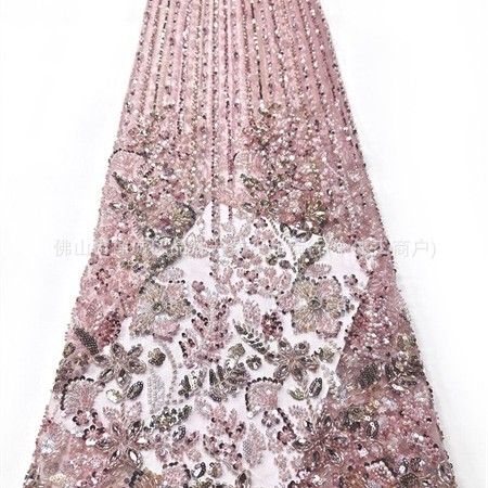 Fabricantes de cabello recto de mano pesada taladro de tela de perforación en caliente Europa y América vestido de boda transfronterizo vestido de moda tela