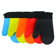 Circlular Unveil Short-Sleeve Gloves Microwave Oven Heatproof Baking Insulated Kitchen Silicone Gloves