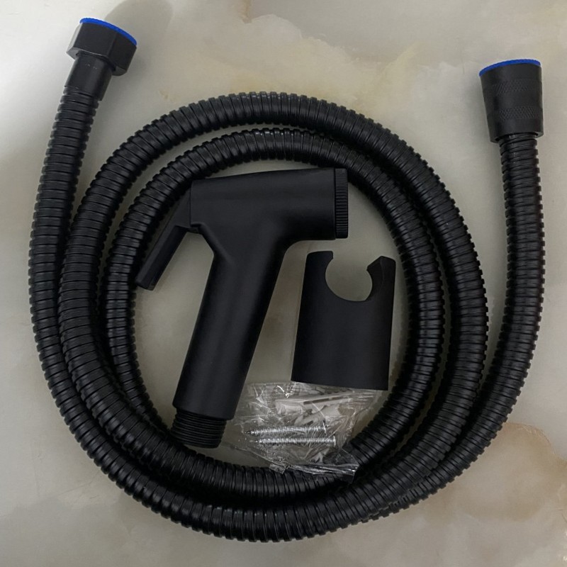 Grey high-pressure spray gun companion, bathroom flushing, handheld nozzle, toilet, feminine wash, small showerhead undefined