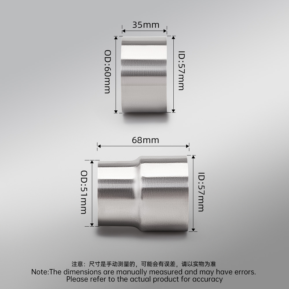 Motorcycle Exhaust Pipe Modification Parts Suitable for Zxjc Zhang Xue 500Rr Stainless Steel Reducer Pipe Mid-Section Adapter