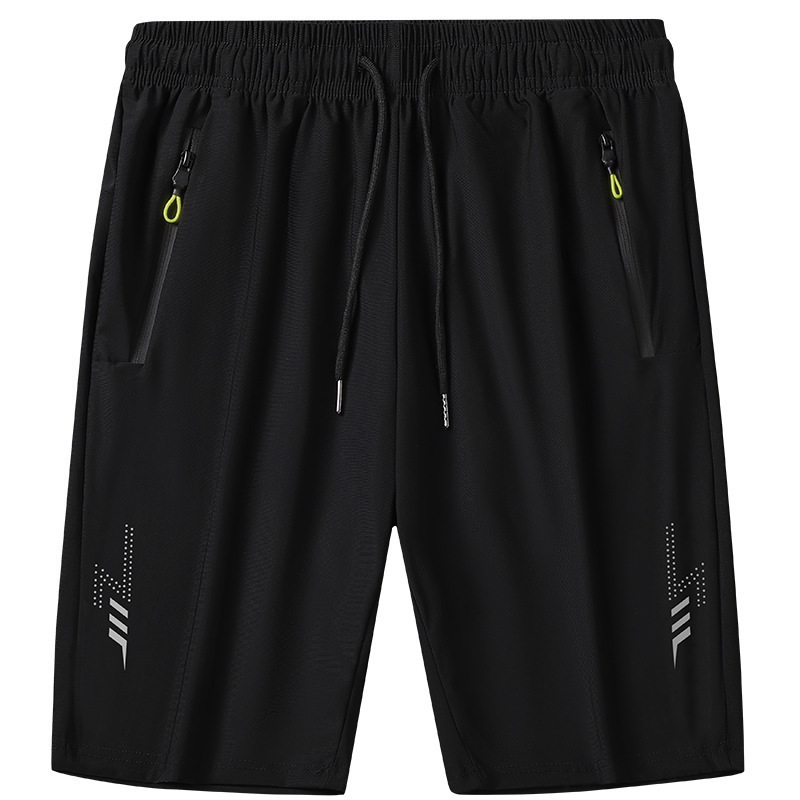 Pantalones cortos deportivos para hombres de verano delgados pantalones de seda de hielo para hombres casuales sueltos para aumentar el tamaño de los pantalones de secado rápido