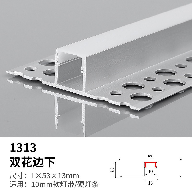 incrustado tipo LED lineal línea de línea línea de ángulo de aluminio hueco de aluminio hueco de lámpara de sala de estar tira de lámpara de aluminio hueco de aluminio