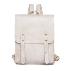 新款復古時尚商務通勤筆記本雙肩包大容量柳釘多功能女士簡約背包