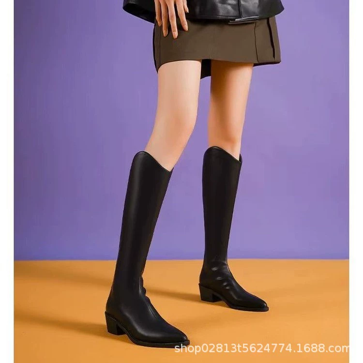 Женские сапоги большого размера 2024 Осень и зима