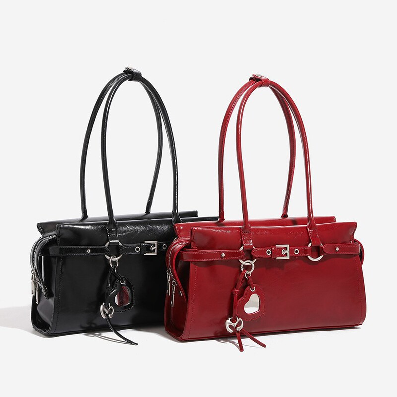 Ballet daughter red sweet cool underarm bag baguette bag bridal wedding bag winter new high-end sense portable shoulder bag