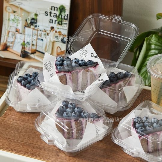 Cake Packaging Box Cutting Box Tiramisu Packaging Box Internet Red Transparent Dessert Packaging Baking Lunch Box