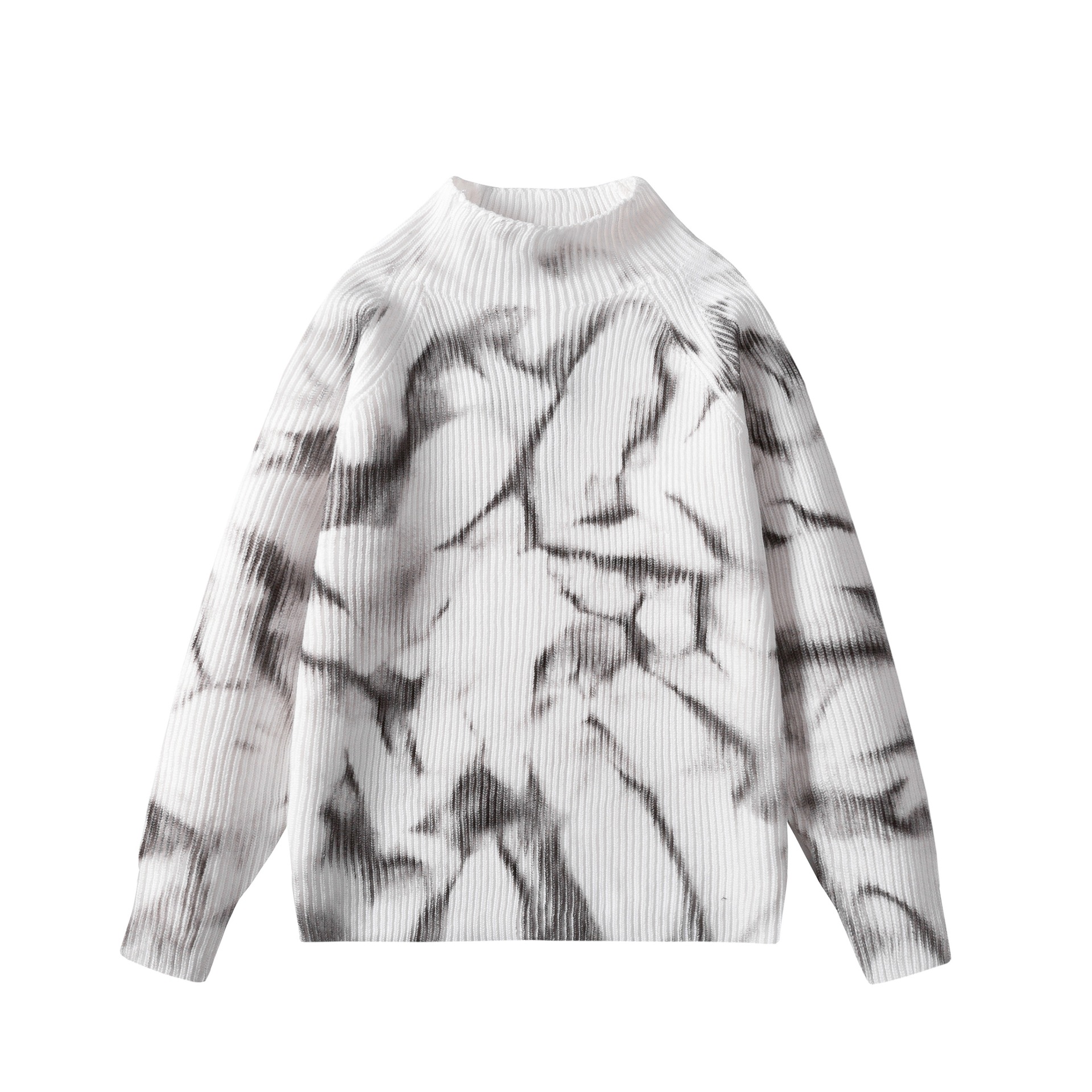 Rendimiento de camisetas de punto suéter de hombre cuello medio alto con la personalidad de la camiseta de invierno y otoño al por mayor fábrica transfronteriza