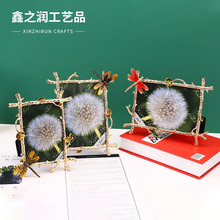复古蜻蜓画框批发相框摆件欧式客厅卧室装饰金属工艺轻奢风镜框