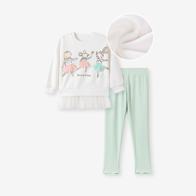 Little Maven otoño nuevo traje para niñas estilo europeo y americano más traje de terciopelo para niños marca de agua traje de tesoro femenino de dibujos animados