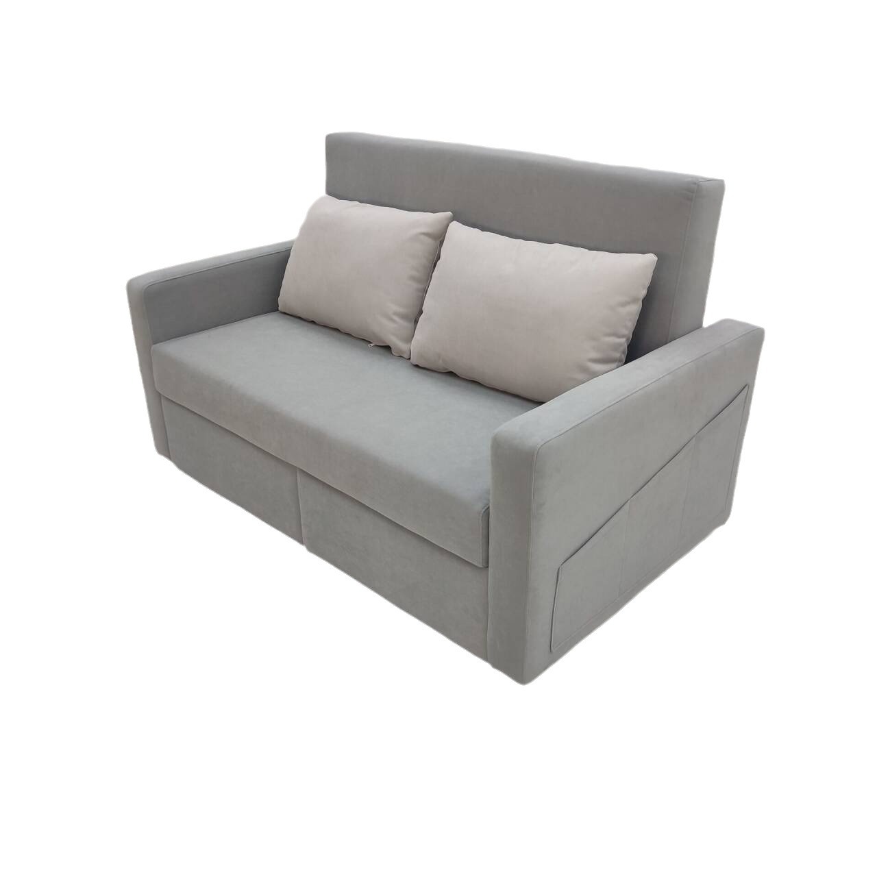 Sofá cama moderna simple de familia pequeña tecnología de seda sofá cama deslizante anti-cat arañazo sala de estar apartamento plegable peinado