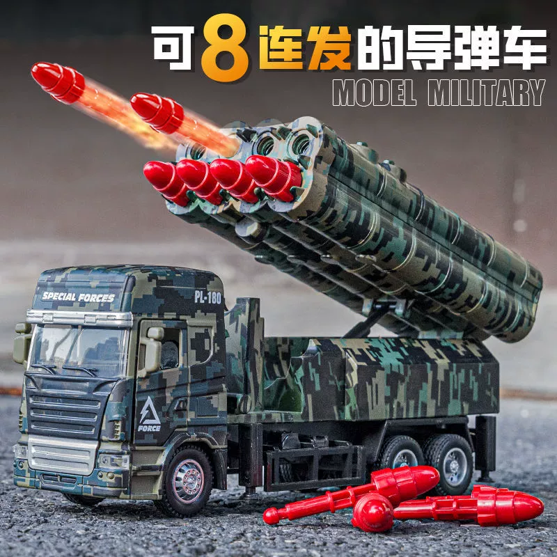Большая металлическая игрушечная машина для мальчиков, ракета, танк, детская одежда