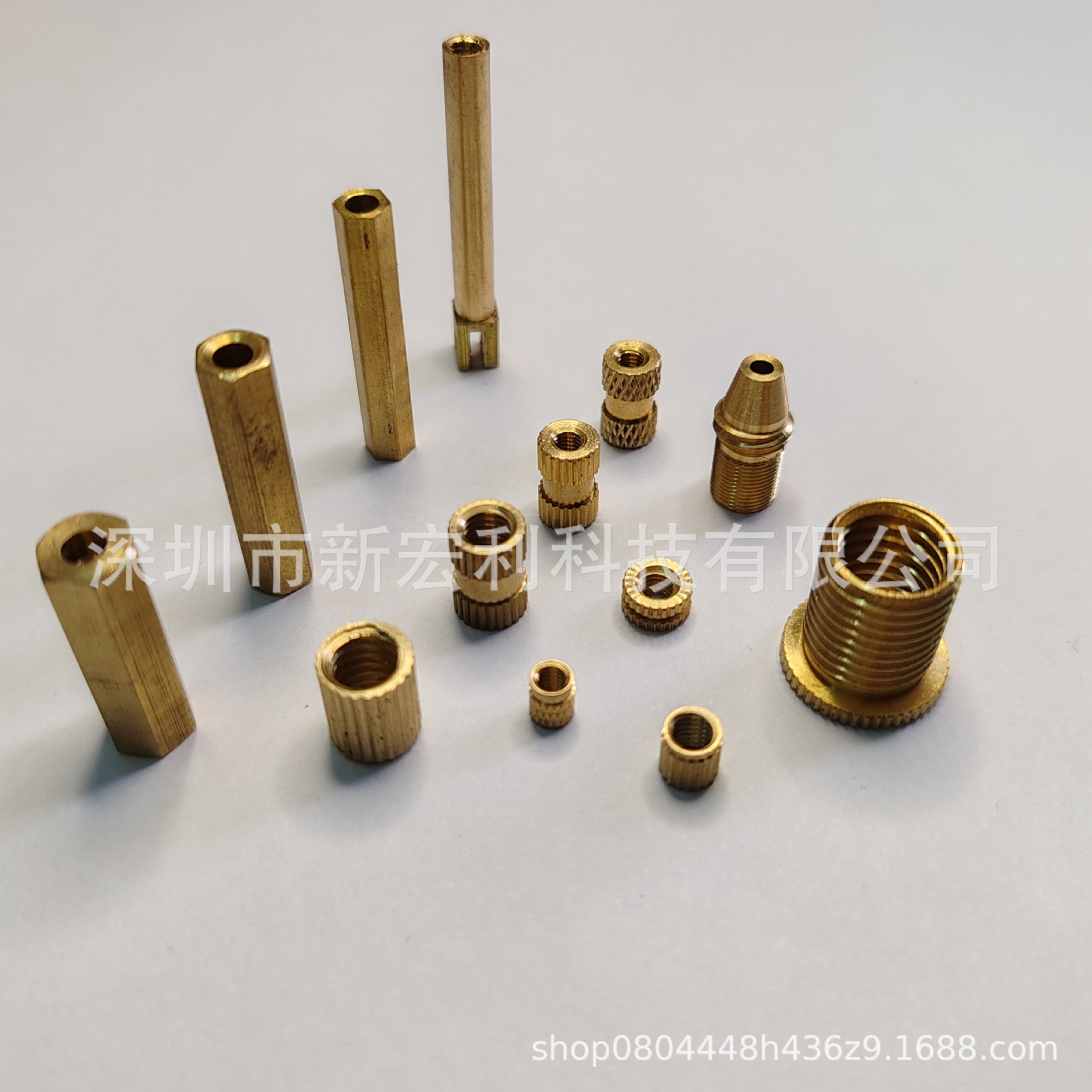 CNC加工 滚花铜螺母注塑热熔滚花铜螺母 机械非标五金铜螺母配件