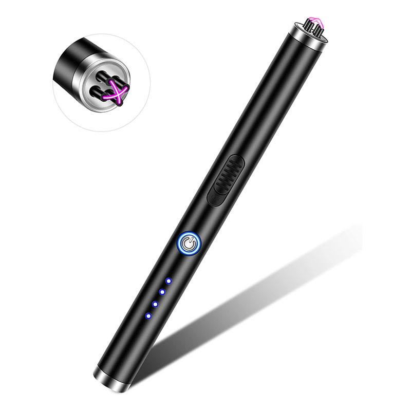 直销打火机等离子双火电弧电子无焰烧烤蜡烛壁炉露营蜡烛点火器