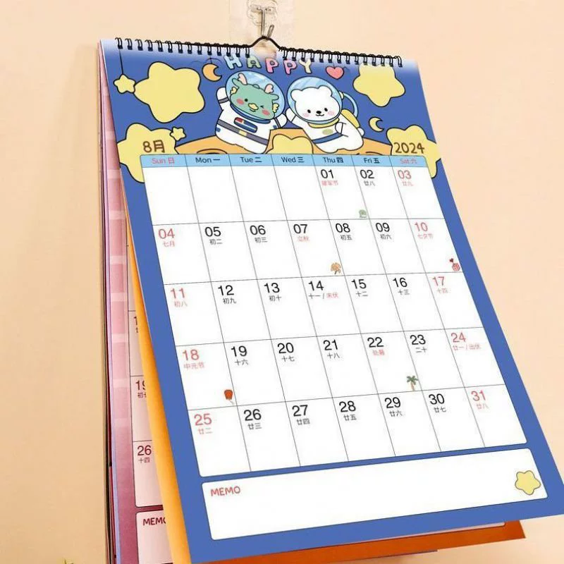 Большой настенный календарь на 2023-2024 годы. Простой календарь. Праздничный большой сетчатый планировщик. Настенный подвесной ежемесячный календарь.