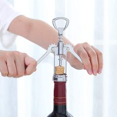 电商锌合金红酒开瓶器多功能手动开瓶器二合一葡萄啤酒启子器