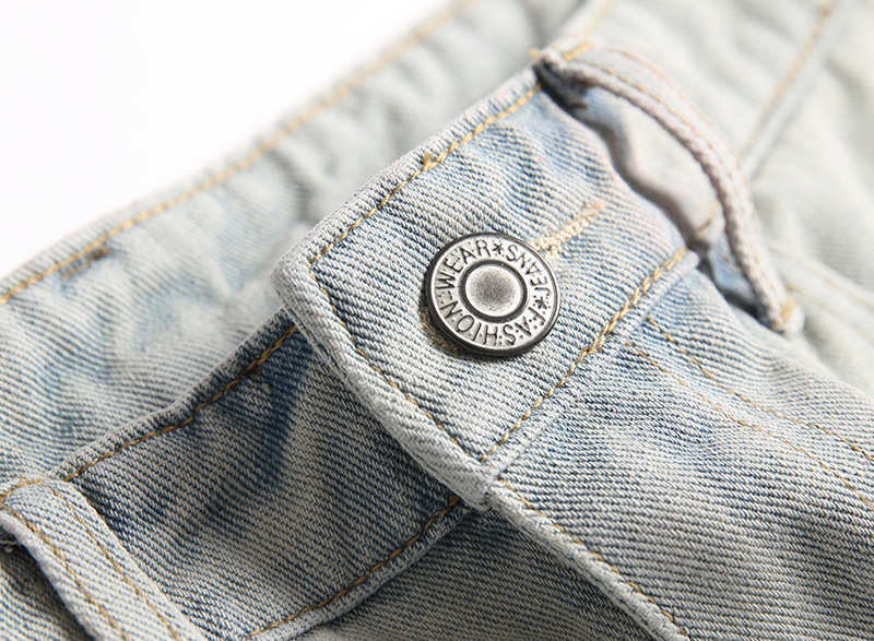 Pantaloncini jeans uomo distressed taglio dritto casual vintage_voghion.com