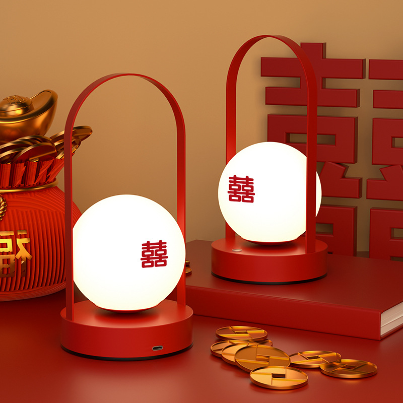 Lámpara LED de Venta Directa de Fábrica, Lámpara Eterna para Bodas, Lámpara de Mesa para Bodas, Regalo de Nupcial para Dormitorio, Lámpara Roja de Noche para Habitación de Matrimonio