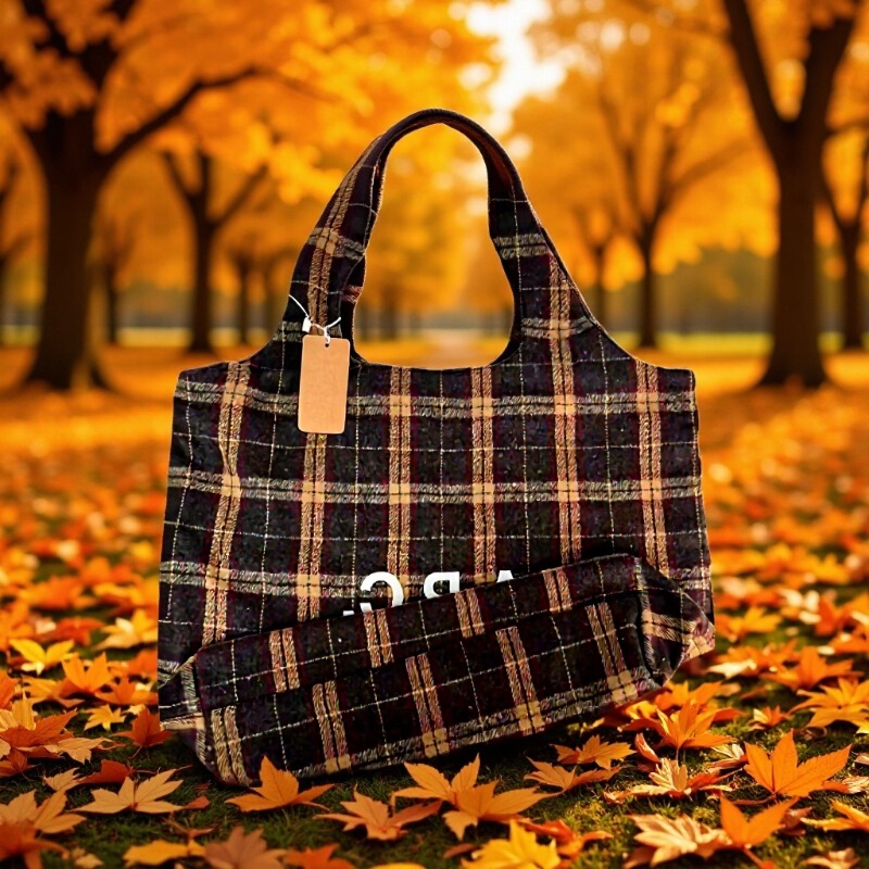 Apc Japanese and Korean Hot Selling Men's and Women's Tartan Casual Shoulder Bag Handbag Canvas Bag Shopping Bag Apc Japanese and Korean Hot Selling Men's and Women's Tartan Casual Shoulder Bag Handbag Canvas Bag Shopping Bag