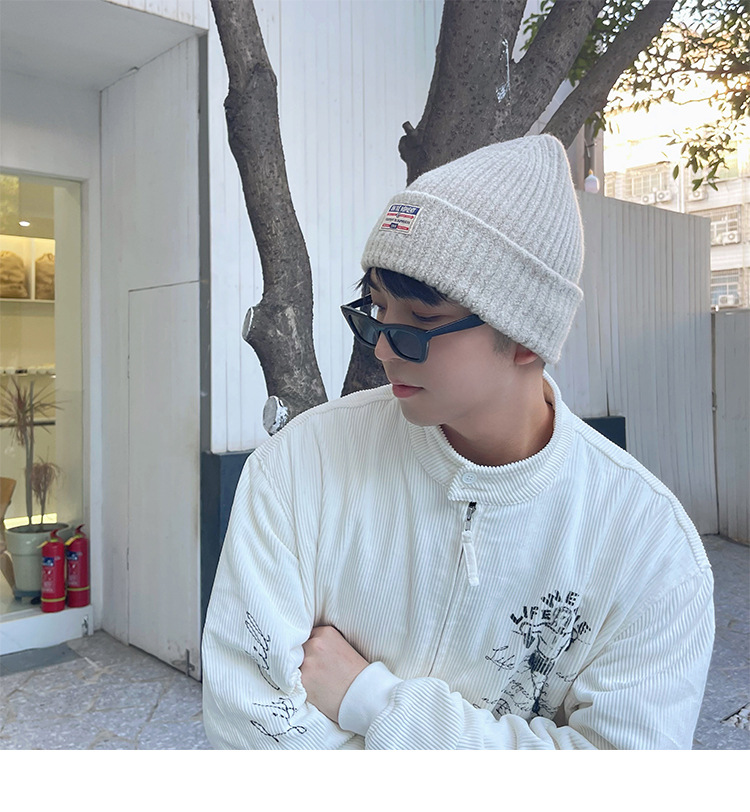 Gorro de malha para homem e mulher com proteção de orelhas_voghion.com