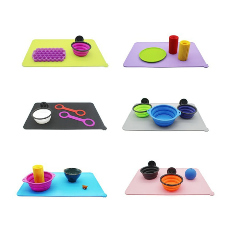 宠物餐盘垫子硅胶猫垫吃饭不溢出猫食垫猫粮垫宠物脚垫猫碗垫