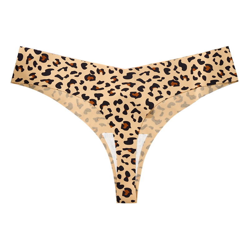 Ropa interior tipo tanga de estilo europeo y americano para mujer, sin costuras, sexy, de seda helada, bragas invisibles de cintura baja para deporte, yoga y fitness.