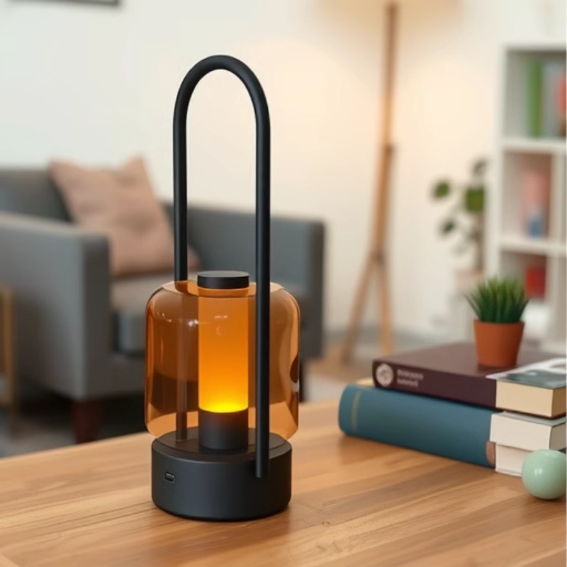 Luz nocturna táctil portátil retro transfronteriza, lámpara de mesa decorativa de carga USB, luz de bar creativa, luz nocturna de campamento al aire libre