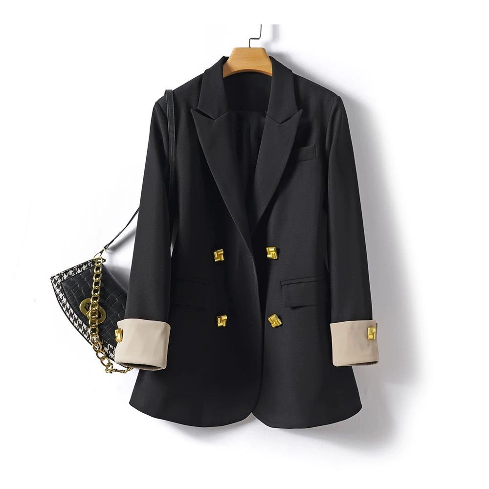 ng2510292 2025 Primavera e Autunno Nuovo Blazer da donna in stile coreano casual ampio alla moda elegante taglia piccola con blocchi di colore e patchwork_voghion.com