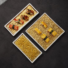 日式料理寿司盘刺身盘创意烤肉盘烧鸟盘酒店高级沙拉盘牛排盘餐具