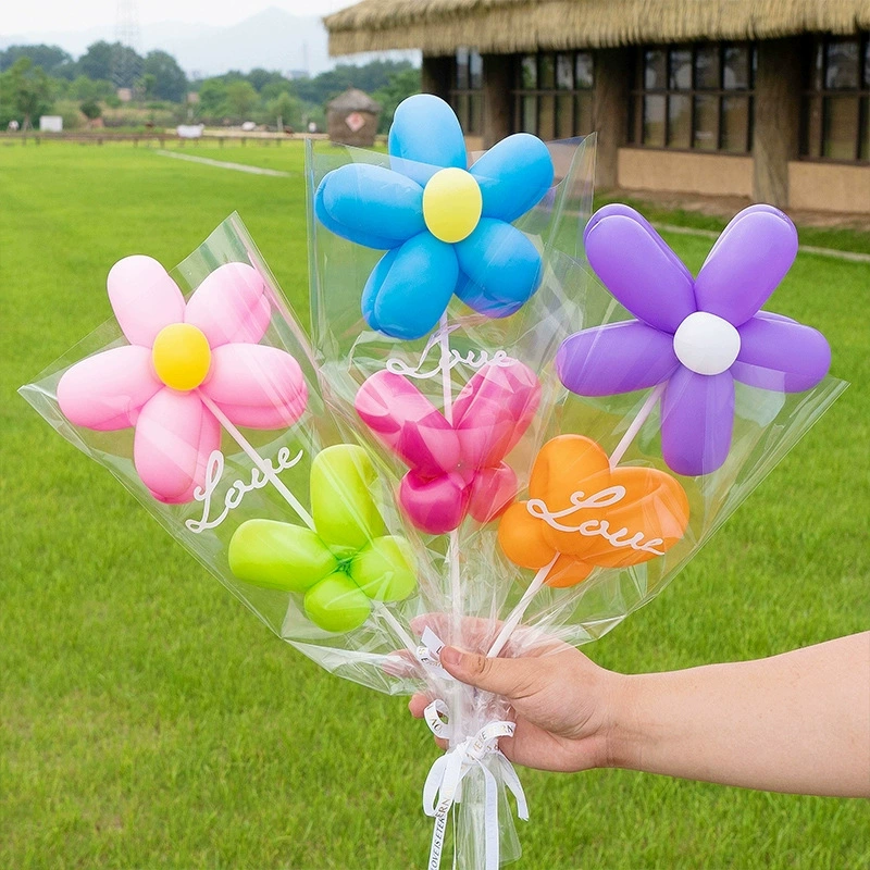 Ins подарок на день рождения цветок воздушный шар букет фото наружное украшение сцена макет длинный воздушный шар DIY Материал сумка